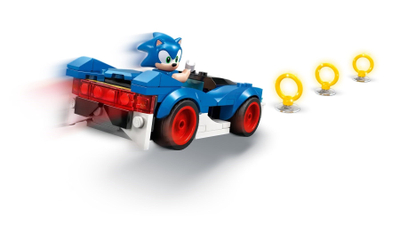 Lodër ndërtimi LEGO Sonic Speedstar Lightning 77117, veturë garash, shumëngjyrëshe