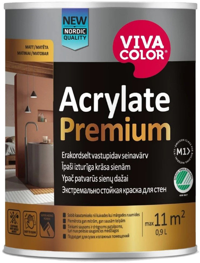 Bojë akrilike Viva Color Color + Paint për punime vetë, Premium, 0.9L, e bardhë