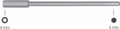 Адаптер бит Бернштајн Алатки 6-340-2, 5/32", продолжувач 115 mm, сиво металик