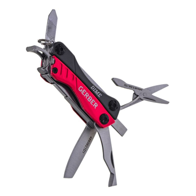 Multitool 3M Peltor Gerber Dime, çelik inoksi, i vogël, i kuq
