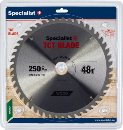 Disk sharrë Specialist Wood, 250mm, 48 dhëmbë, për dru