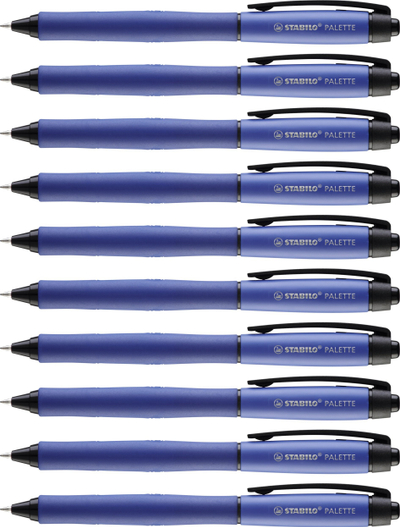 Stilolaps me rrotull Stabilo Palette F, pako me 10 copë, bojë blu