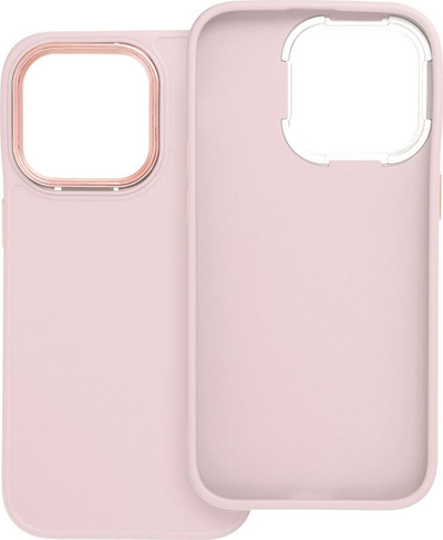 Kapak FRAME për iPhone 14 Pro, TPU, me mbrojtje kamerash, rozë e hapur