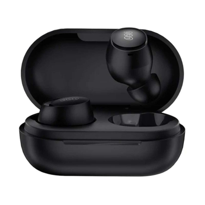 Kufje wireless in ear QCY T27, Bluetooth 5.3, me kuti karikimi 380mAh, të zeza