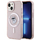 Kapak telefoni Karl Lagerfeld KLHMP15SHFCCNOP për iPhone 15, 14, 13 6.1", me MagSafe, rozë