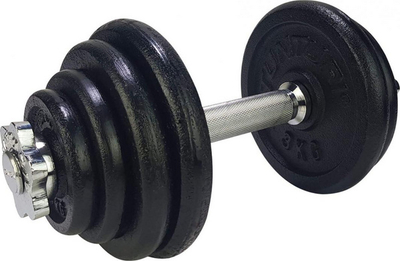 Set hantelash Tunturi Cast Iron, 15kg, diametër 31mm