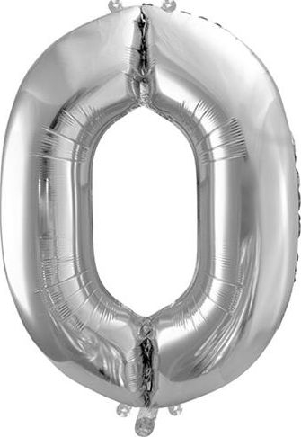 Balonë numër 0 XXL, 86cm, argjend