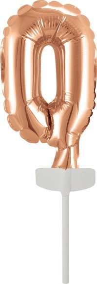 Balon mini për tortë, numri 0, 13 cm, ngjyrë bakri