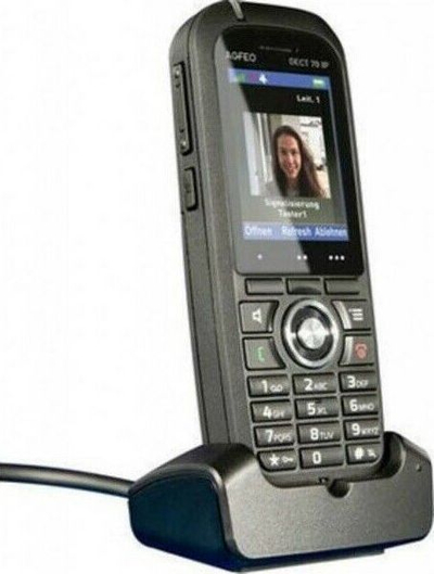Telefoni pa tel Agfeo DECT 70 IP, telefon IP DECT, për zyra