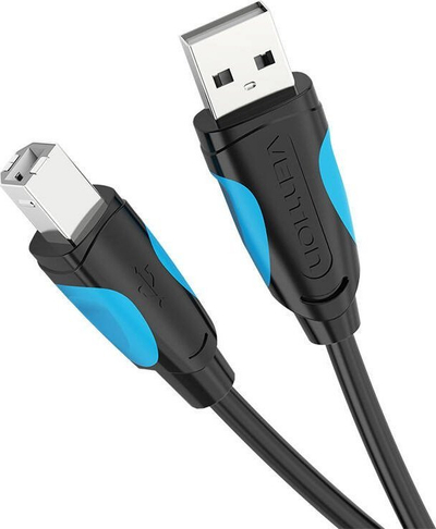 Kabllo printeri Vention USB A në USB B, 3m, USB 2.0, e zezë