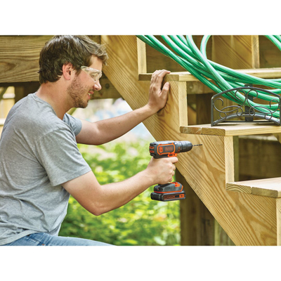 Trapano vidhosës Black&amp;Decker BDCDC18KB, 18V, 2x 1.5Ah, portokalli e zezë