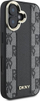 Kapak DKNY për iPhone 16 Plus, lëkurë PU me katrorë, MagSafe, i zi