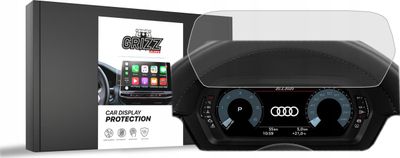 Film mbrojtës GRIZZ MatteScreen për ekranin e makinës Audi S3 8Y Virtual Cockpit 10.25", kundër shenjave të gishtave, mat, transparent