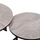 Set tavolina ndihmëse HomeMarkt Talos, rrethore, metal, 70cm, gri