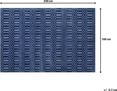 Tapet Beliani ADATEPE, 160x230 cm, viskozë, blu e errët