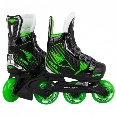 Patina inline Mission Lil Ripper Jr, të rregullueshme 35–38.5, për kalamoj, të zeza
