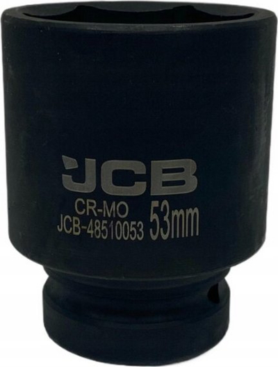 Nasadë goditëse e thellë JCB 1", 53mm, 6-këndore, e zezë