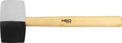 Чекан од гума Neo, 850g, дрвена рачка 335mm, бел