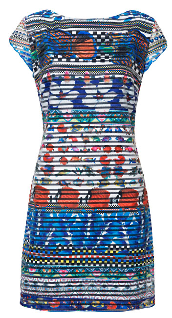 Fustan Desigual Fiona 19SWVK61 1000, shumëngjyrësh XS