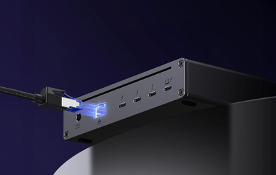 Docking station Ugreen 4x Thunderbolt 4, 3x USB, RJ45, 140W, gri