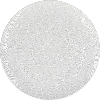 Tabaka rrethore La Porcellana Bianca Bosco, 34 cm, porcelan, e bardhë