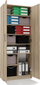Raft Topeshop OFFICE SHELF OLIV 2D, 8 rafte, me dyer, sonoma oak