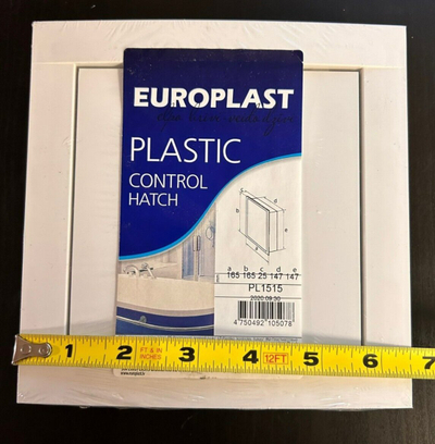 Kapak inspektimi Euro3plast, 150x150 mm, plastik, i bardhë