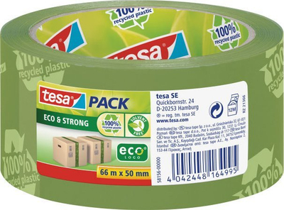 Shirit ngjitës Tesa Strong Reliable, 100% i ricikluar, 2" x 72 yd, jeshil