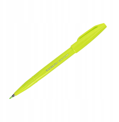 Stilolaps kalligrafik Pentel Arts SES15, majë furçë, lime green