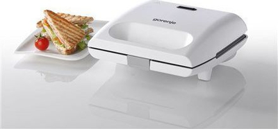 Tostier Gorenje SM701GCW, pllaka jo-ngjitëse, i bardhë