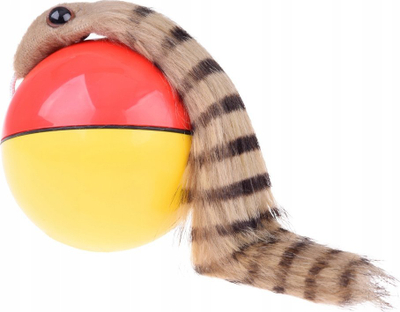 Lodër interaktive Beavers Ball, motor 360°, top 14 cm diametër, e kuqe me të verdhë