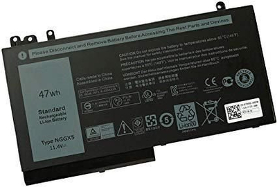 Bateri laptopi Dell NGGX5, 47Wh, 3 qeliza, e zezë