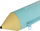 Penar silikoni Starpak Pencil Case Tube, formë tubi, mente
