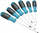 Set kaçavidash Hazet 811/6, 6 copë, Slotted dhe Phillips, blu e zezë