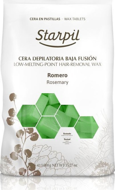 Dва депилаторски восоци без ленти Starpil Romero 5AB, 1kg, со рузмарин