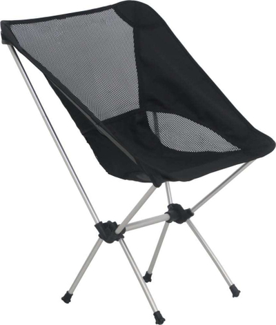 Set karrigesh kampingu VidaXL, palosëse alumini, 54x50x65 cm, të zeza
