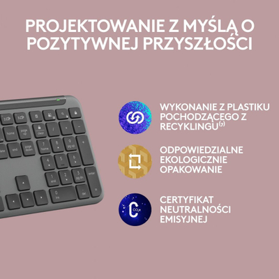 Tastierë Logitech Signature Slim K950, US, e hirtë