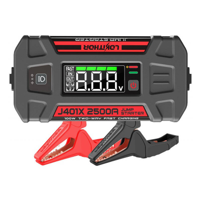 Jump starter powerbank Lokithor J401X, 2500A 12V, 74Wh, gri e kuqe