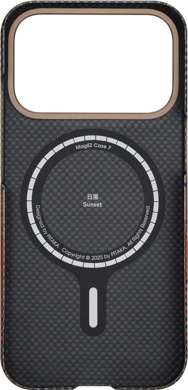 Kалф телефон PITAKA Ultra Slim, за iPhone 17 Pro, Зајдисонце