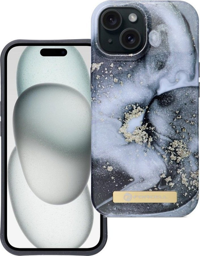 Këllëf telefoni Forcell F-PROTECT Mirage, për iPhone 15, MagSafe, gri mermer