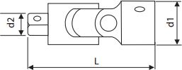 Nyje universale Expert by Facom 3/4", 125 mm, metalike
