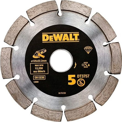 Дијамантски диск Dewalt DT3758, 125mm, за малтер и ѕидарија, сребрен