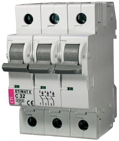 Automat mbrojtës Eti ETIMAT6 C32A, 3P, 6000A, gri