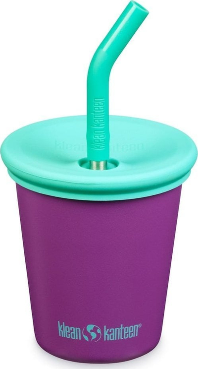 Kupë për kalamaj Klean Kanteen Kid's Cup 10oz, 295ml, me pipë, vjollcë Sparkling Grape