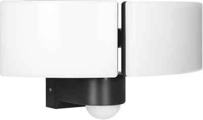 Reflektor kopshti TOS DUO LED, 2x20W, sensor lëvizjeje PIR, IP65, 4000K, i zi