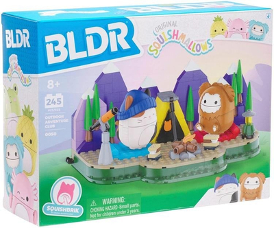 Сет за градење BLDR Squishmallows Outdoor Adventure Club 0050, 245 делови, фигурина Cam и Benny