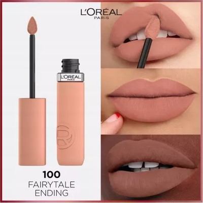 Ruzh i lëngshëm L'Oréal Paris Infaillible Matte Resistance, qëndrueshmëri e gjatë, mat, bezhë