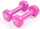 Dumbbell vinili Profit DK 4102, set 2x1.5kg, rozë