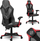 Karrige gaming Shiro Smart Gamers, lëkurë eco, mban gjer në 120 kg, e zezë me të kuqe