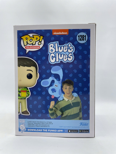 Figurë koleksioni Funko Pop Blue's Clues Steve me Handy Dandy Notebook, edicion NYCC 2022, shumëngjyrëshe